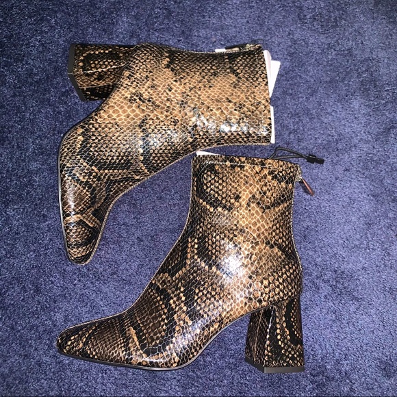 Zara Shoes - Zara Snakeskin Booties